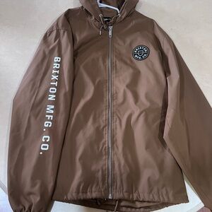 Brixton Men's Brown Hooded Jacket